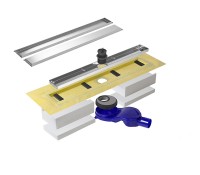 Duschrinnen-Komplettset Doubleface Aufbau Duschrinnen-Komplettset Doubleface Aufbau