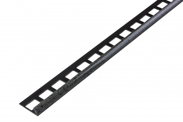 Rundprofil PVC granitschwarz offen