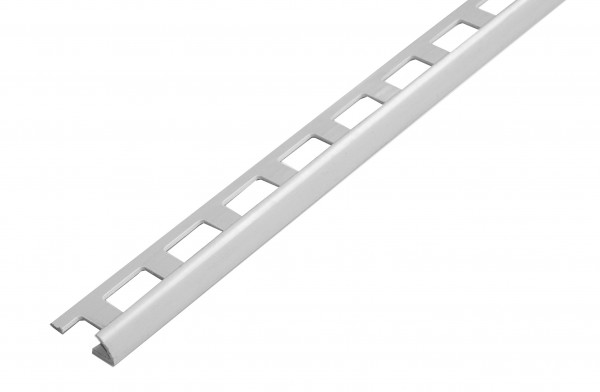 Viertelkreisprofil PVC silbergrau offen