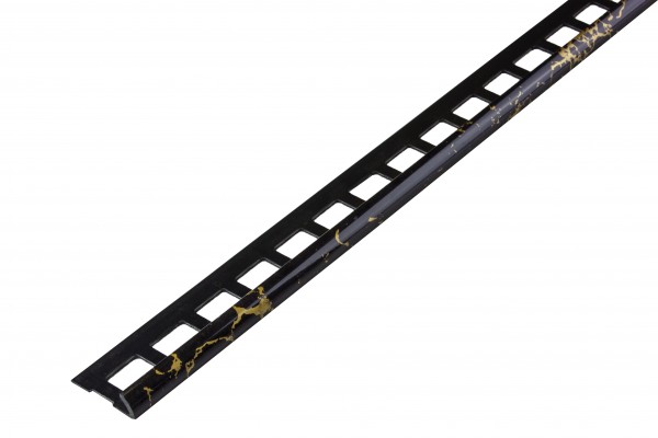 Rundprofil PVC marmorschwarz offen