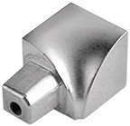 Innenecke Aluminium silber hochglanzeloxiert