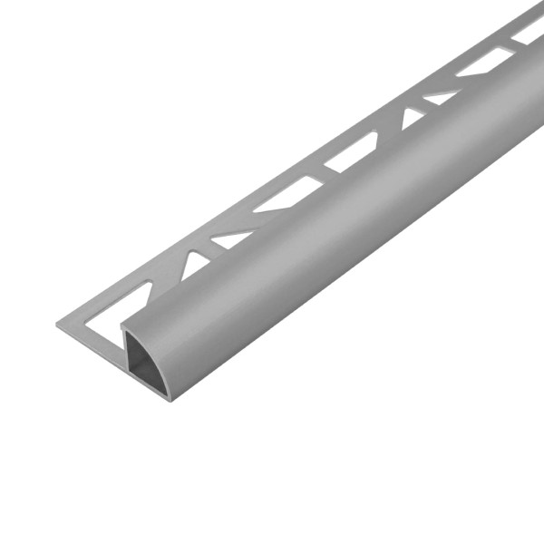 Round edge trim aluminium concrete gray coated