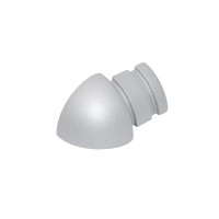 Außenecke für BLANKE Viertelkreisprofil Aluminium Außenecke für BLANKE Viertelkreisprofil Aluminium