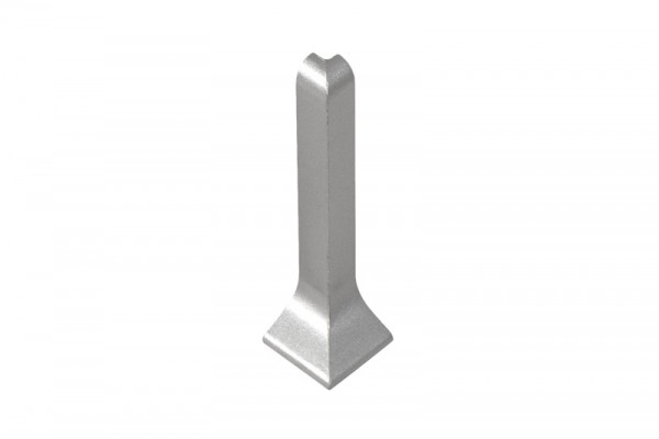 Buitenhoekstuk plint zilver (mat) VE 2Stk; Höhe:40 mm