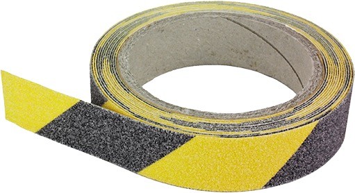 Rutschhemmendes Klebeband schwarz/gelb 25mm