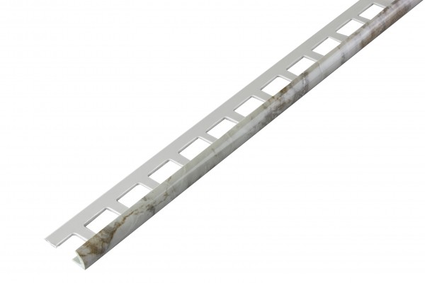 Rundprofil PVC marmorgrau offen