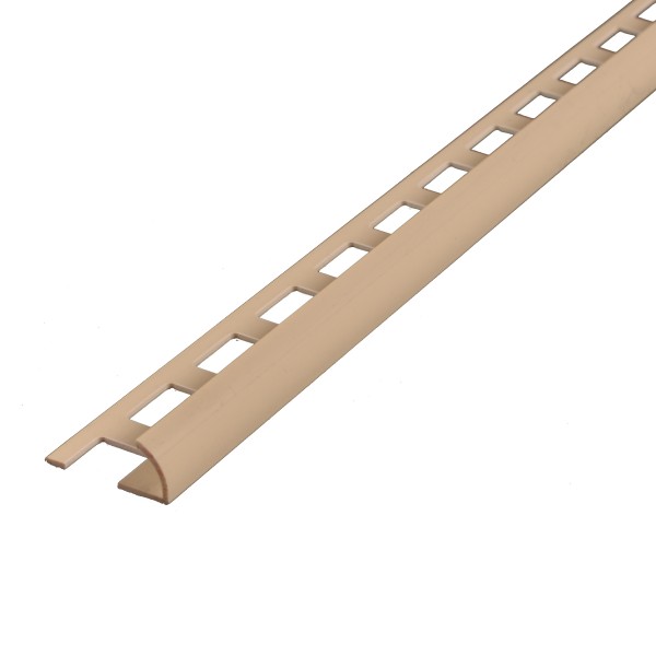 Rundprofil elfenbein PVC offen