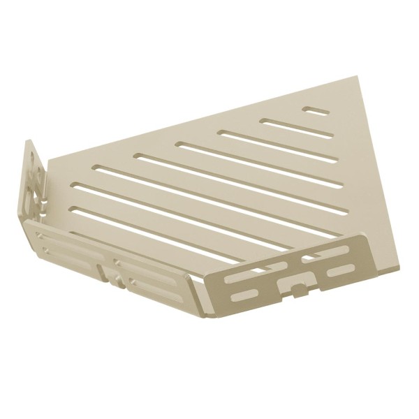 TI-SHELF fünfeckige Eckablage mit Reling sand LINE
