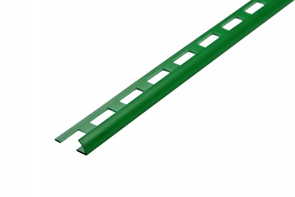 Viertelkreisschiene farngrün PVC offen
