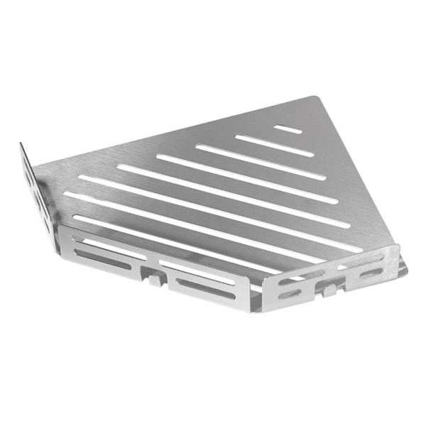 TI-SHELF fünfeckige Edelstahlablage mit Reling LINE