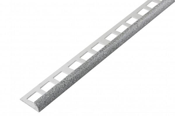 Rundprofil PVC granitweiß offen