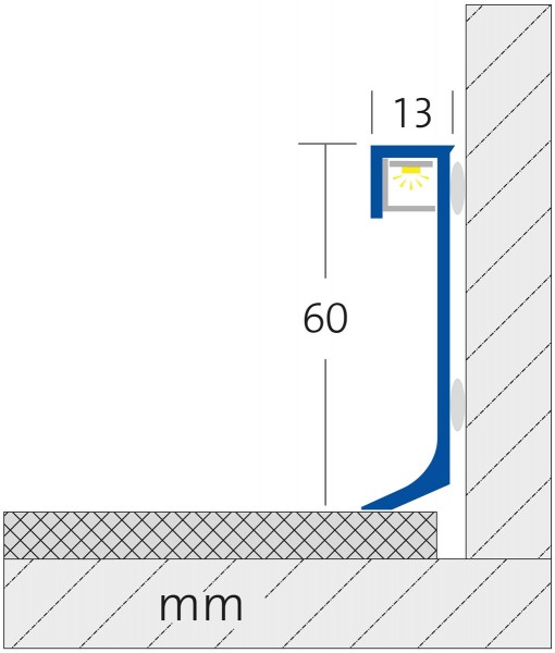 LED Sockelleiste Zeichnung