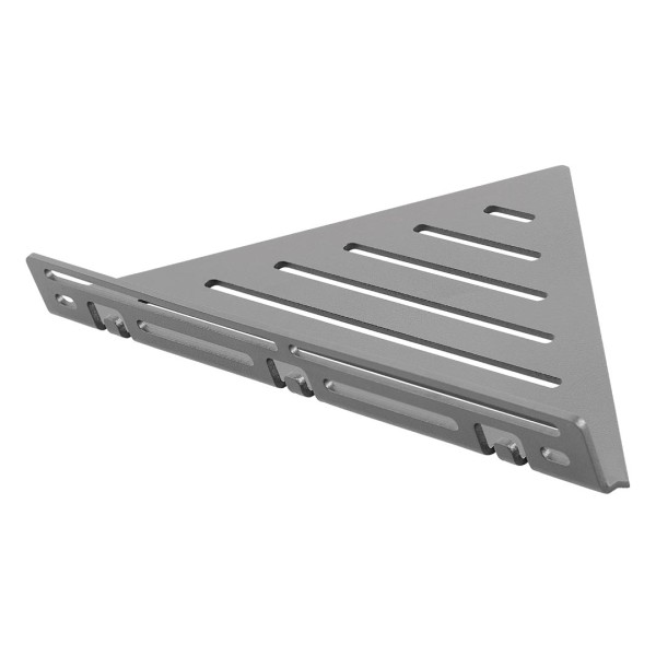 TI-SHELF Dreieckige Eckablage mit Reling betongrau LINE