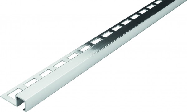 Quadratprofil Aluminium hochglanzeloxiert silber