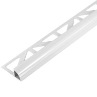 DURAL kwartrond profiel alu wit glanzend DURAL kwartrond profiel alu wit glanzend