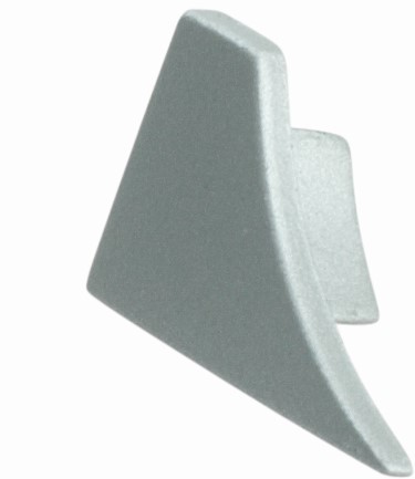 Endkappen links für Anschlussprofil silber (Blister)