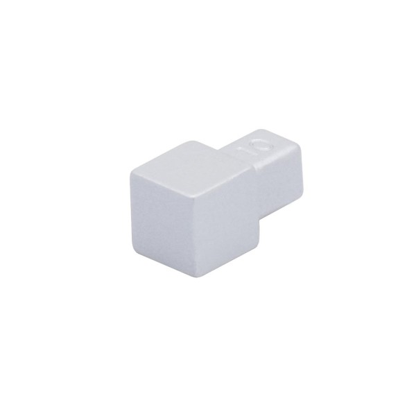 Quadratecken für Aluprofile silber (matt) VE 2Stk; Höhe:7 mm