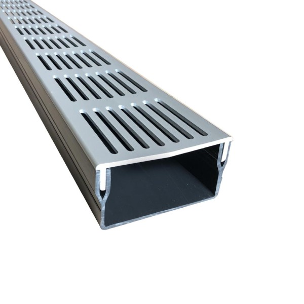 Entwässerungsrinne UD Pro silber UDP 100 100 cm