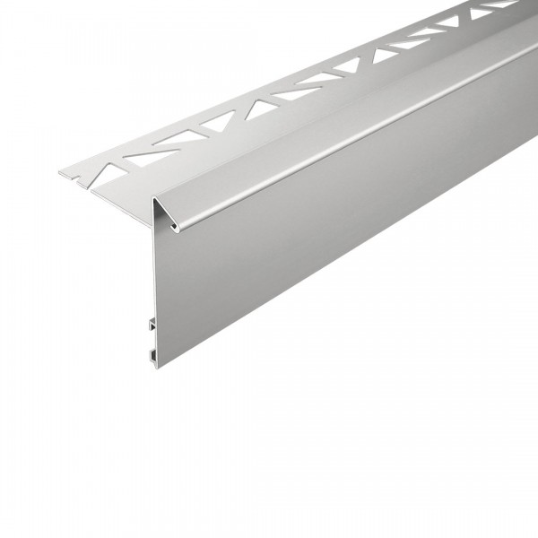 Balkonwinkelprofil mit Tropfkante silber eloxiert 60 mm Höhe