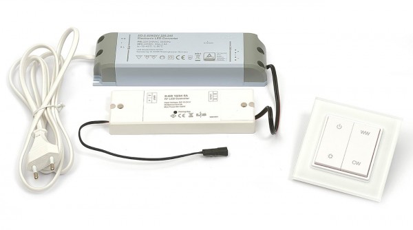 DURAL LED Anschluss Set Wandschalter Wandschalter 60 Watt (für ca. 7,5 m Strip)