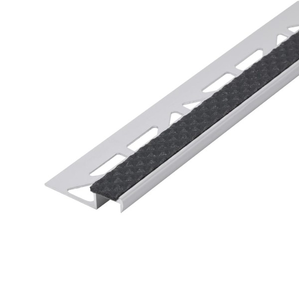 Treppenprofil aus Aluminium mit Antirutschbeschichtung anthrazit