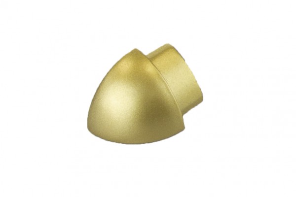 Runde Außenecken aus Aluminium gold eloxiert (Blister)