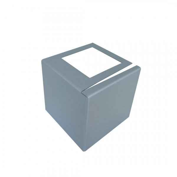 Balkonecke L-Form Aluminium beschichtet silber