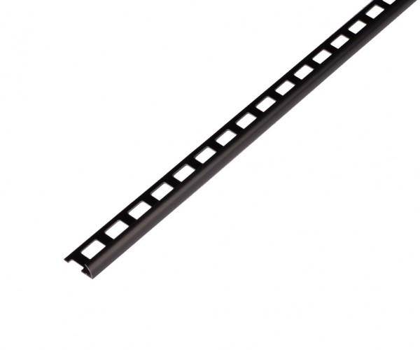 Rundprofil schwarz PVC offen