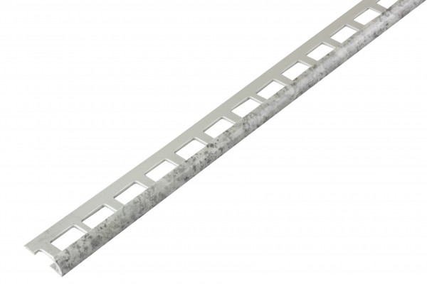 Rundprofil PVC granitgrau offen