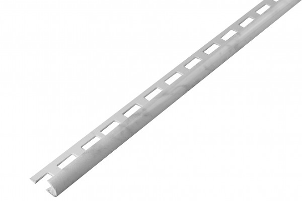 Rundprofil PVC marmorweiß offen