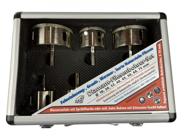 Diamond core bit set