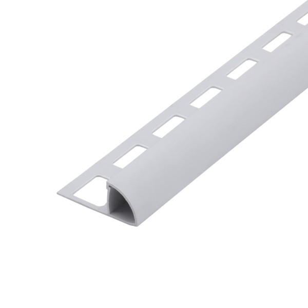 Viertelkreisprofil PVC silbergrau